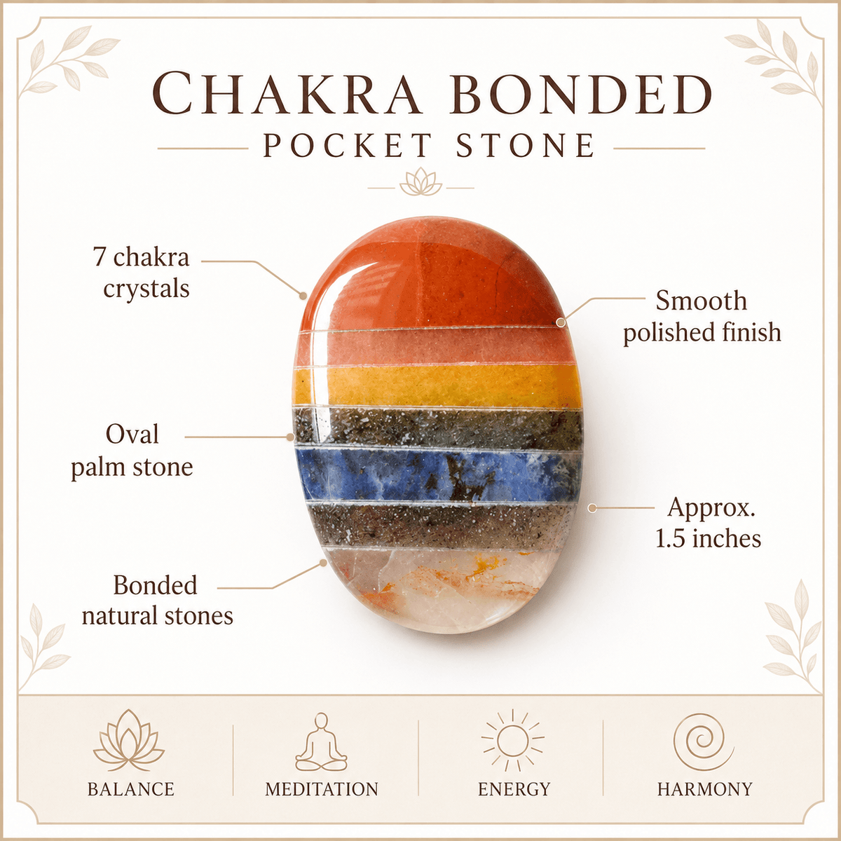 Chakra Bonded Pocket Stones.
