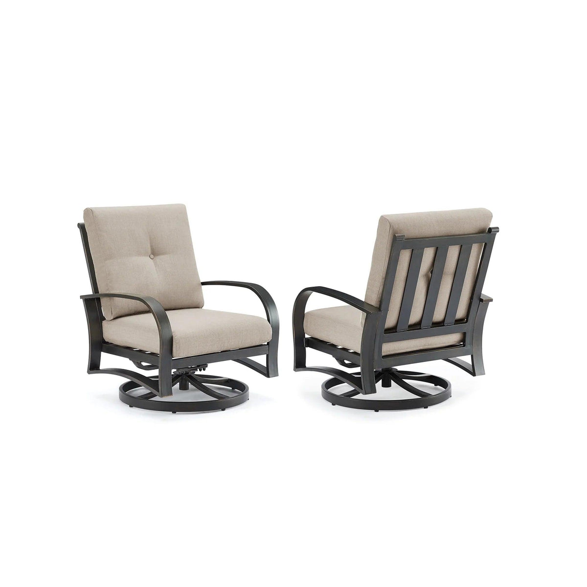 Chamber Patio Aluminum Swivel Club Chair with Sunbrella® Cushions