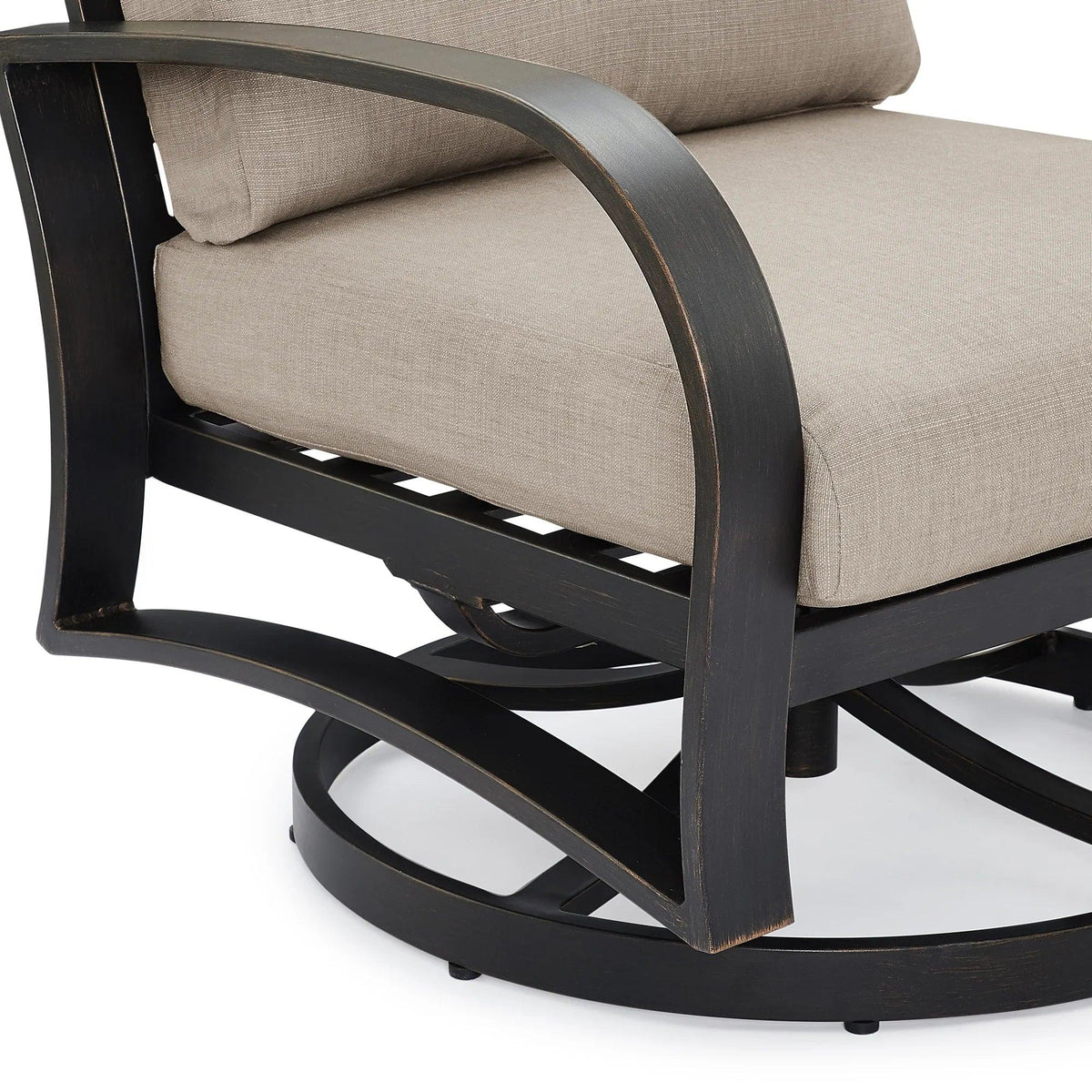 Chamber Patio Aluminum Swivel Club Chair with Sunbrella® Cushions