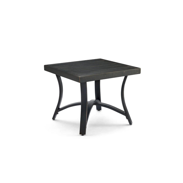 Chamber Patio Aluminum Square End Table with Half Arc Bottom