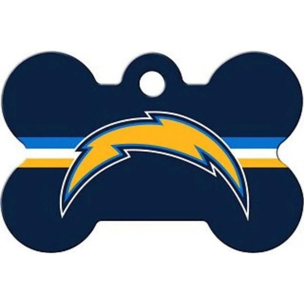 San Diego Chargers NFL Pet ID Tag - Large Bone - Gifts for You 'n Me