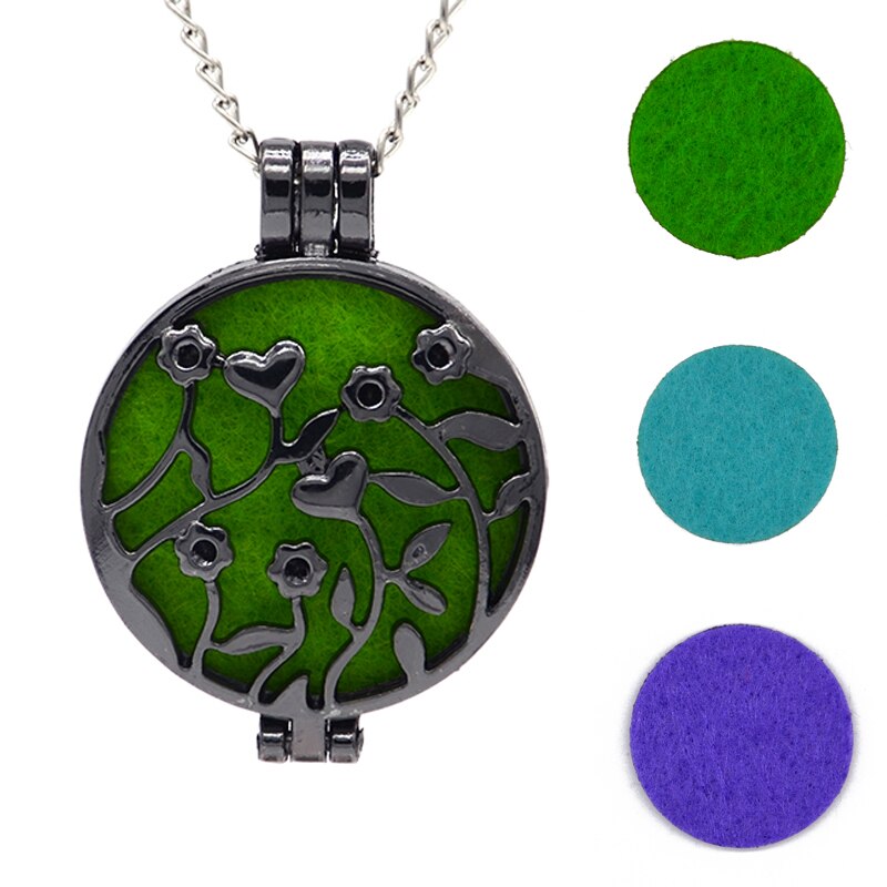Aromatherapy Locket Necklace – Essential Oil Diffuser Pendant