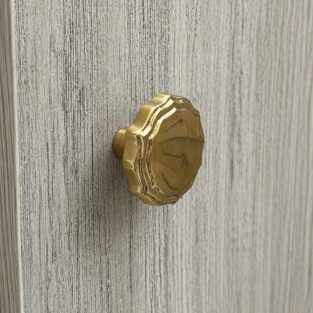 Rosette Brass Knob