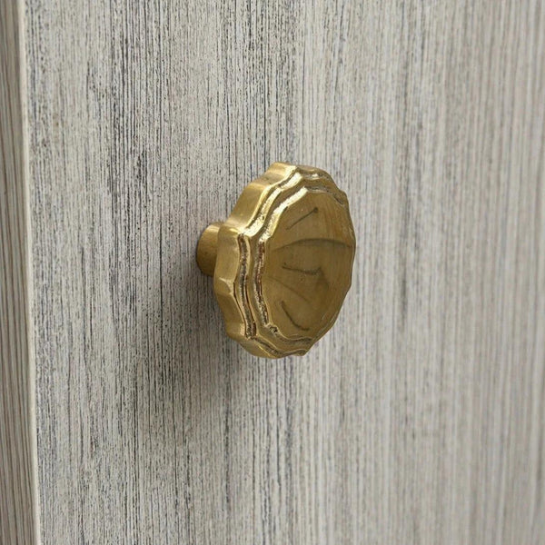 Rosette Brass Knob