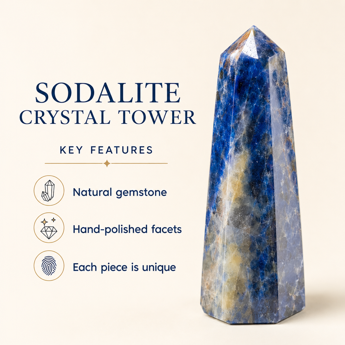Sodalite Tower Point (Self-Esteem and Self-Acceptance)