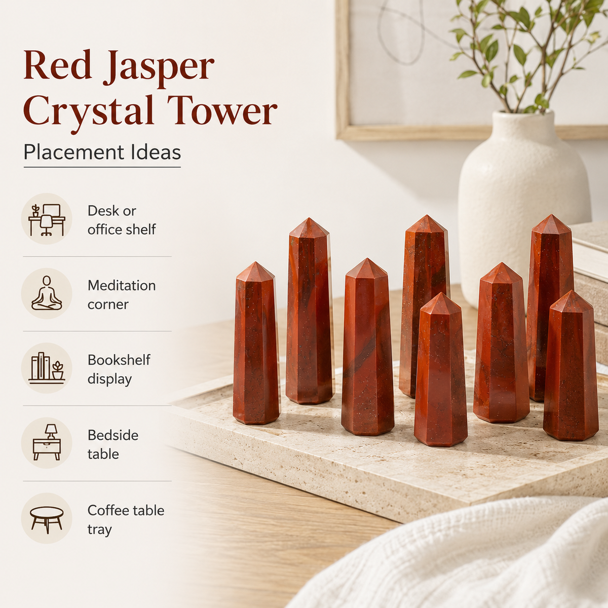 Red Jasper Tower USA (Tranquility and Sense of Grounding)