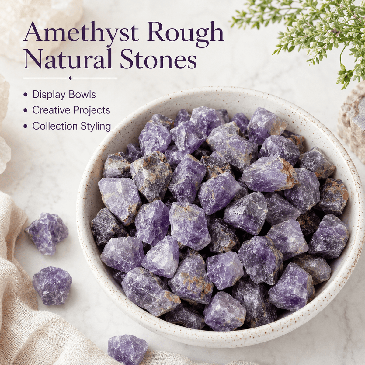 Raw Amethyst Rough Rocks (Serenity and Calm)