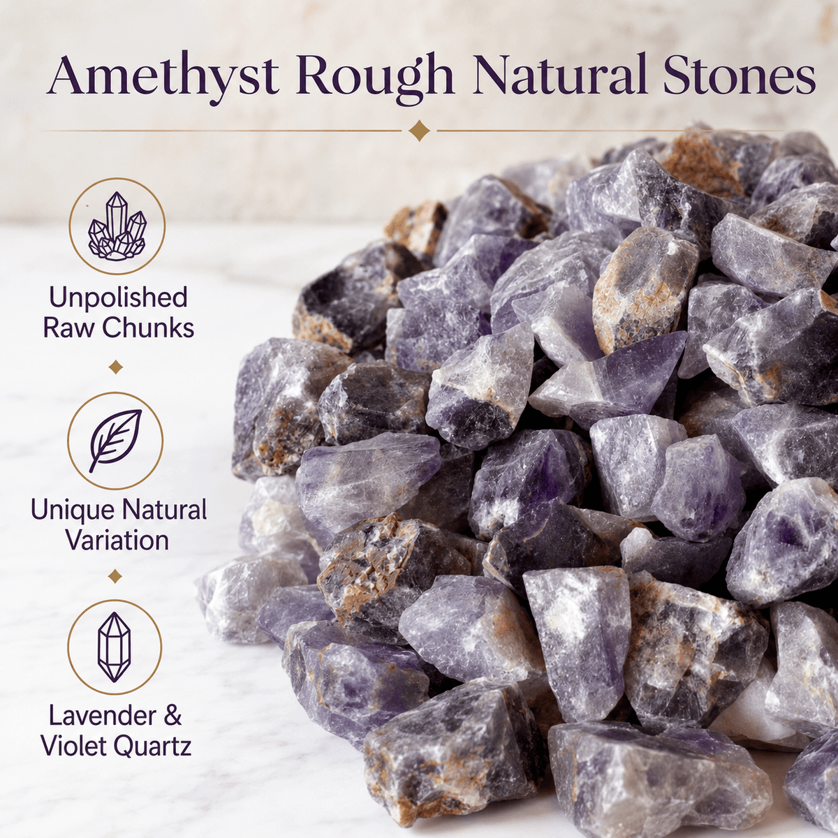 Raw Amethyst Rough Rocks (Serenity and Calm)