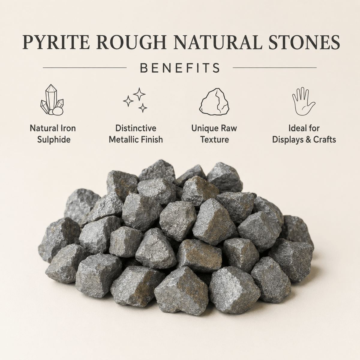 Pyrite Rough Rocks (Willpower and Confidence)