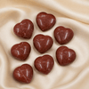 Red Jasper Heart Crystal, Puffy Mini 1 Inch Pocket Crystal Heart - 1 Pc