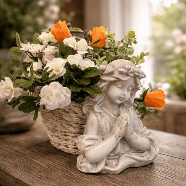 Resin Angel Girl Planter