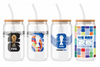 Official FIFA World Cup 2026 Edition 16 Oz Glass Sippers Bamboo lids with Glass Straws