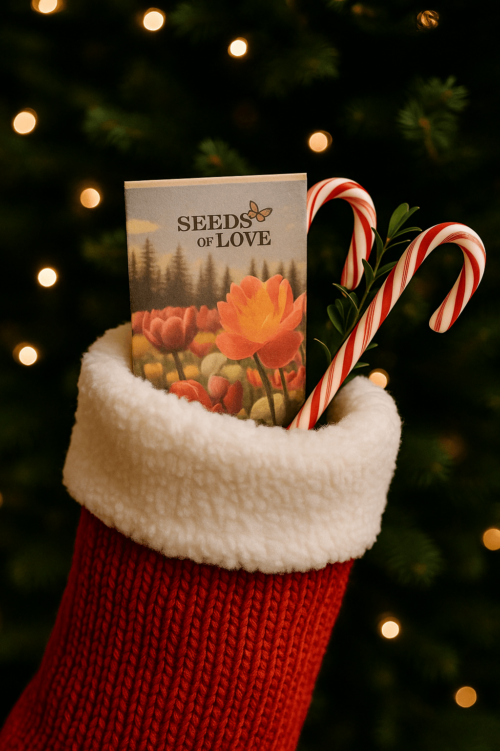 “Seeds of Love” Wildflower Packets (2-Pack) – Native Pollinator Mix | Perfect for Cards & Stockings