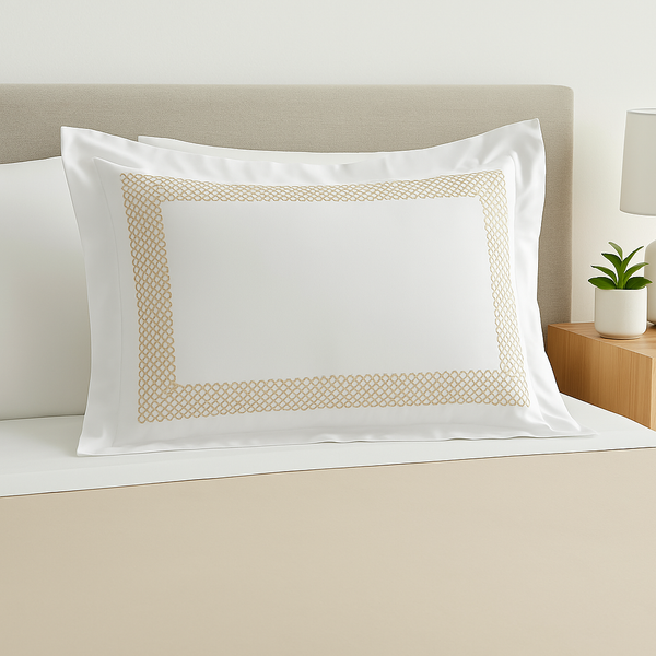 Hudson Park Collection Embroidered Geo Sham