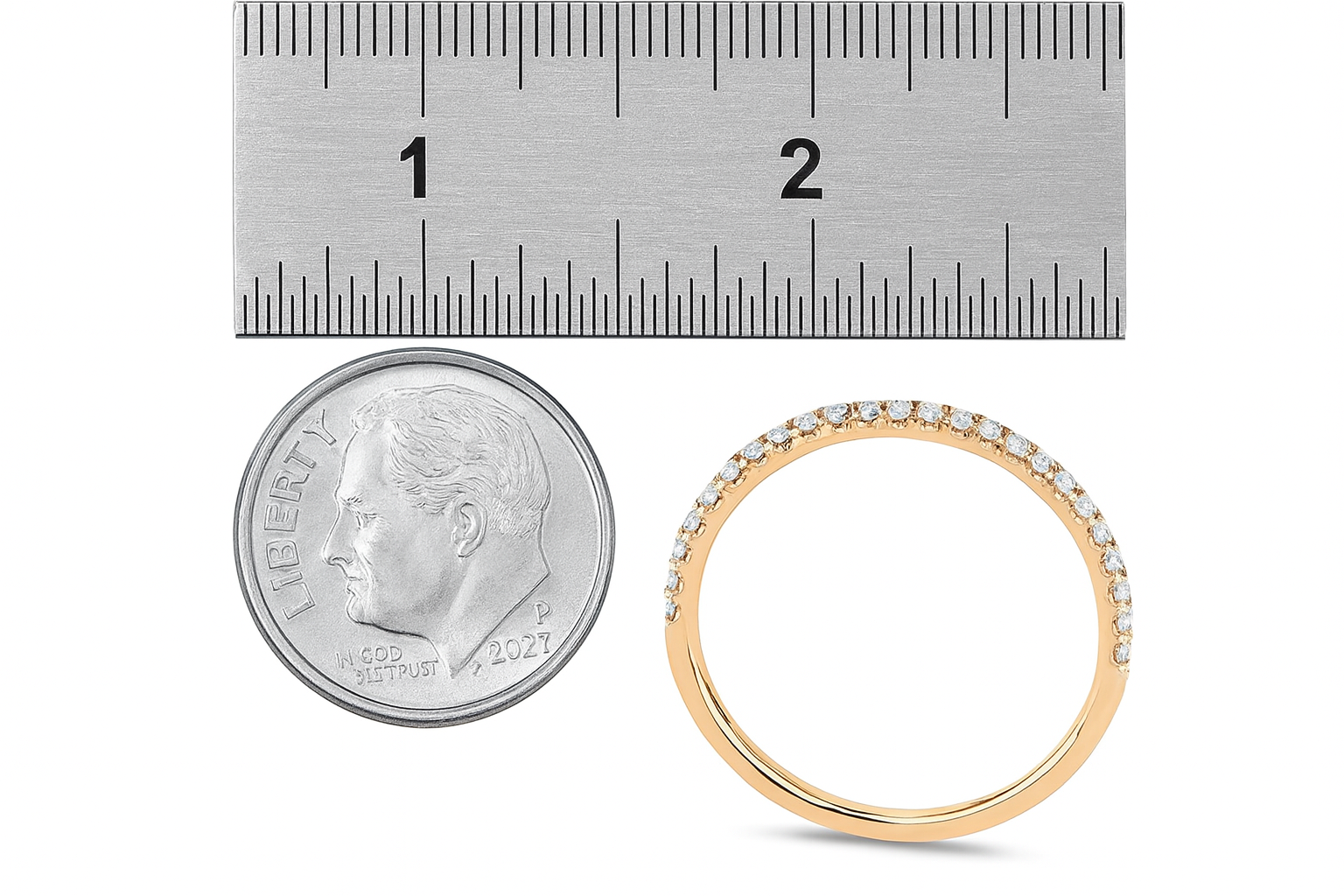 Sterling Silver Eternity Ring - 14K Gold Plated GOODSPHORIA.COM