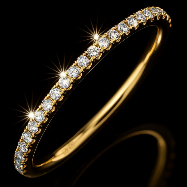 Sterling Silver Eternity Ring - 14K Gold Plated GOODSPHORIA.COM