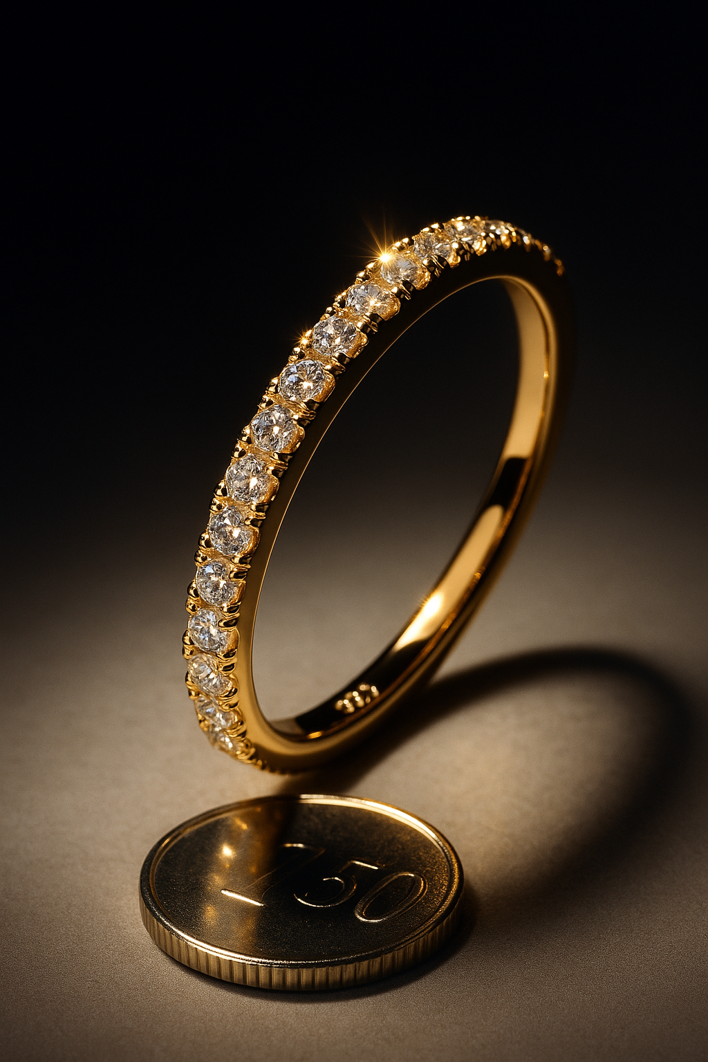 Sterling Silver Eternity Ring - 14K Gold Plated GOODSPHORIA.COM