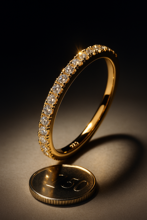 Sterling Silver Eternity Ring - 14K Gold Plated GOODSPHORIA.COM