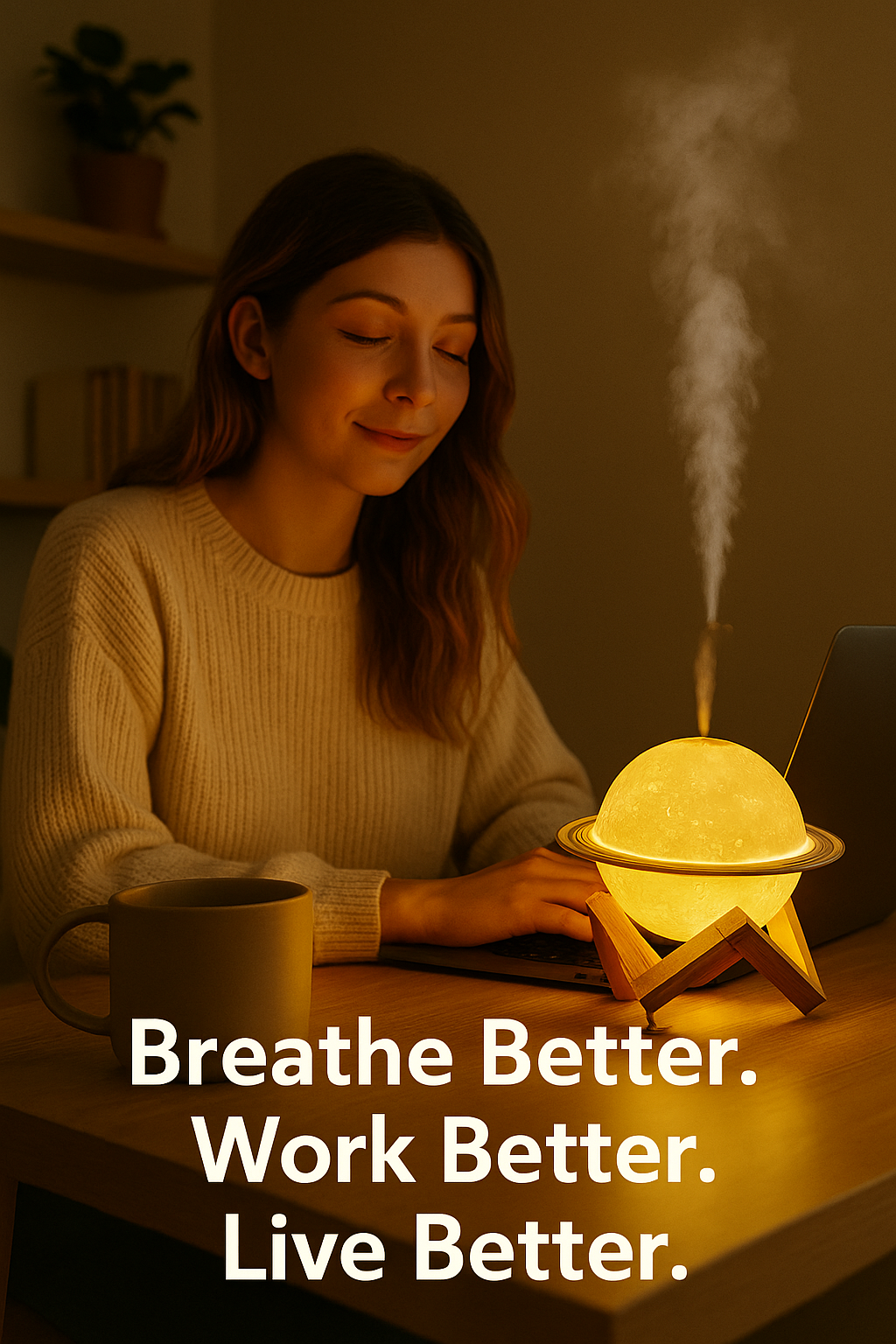 Moon Lamp Humidifier - 3D LED Night Light & Air Wellness GOODSPHORIA.COM