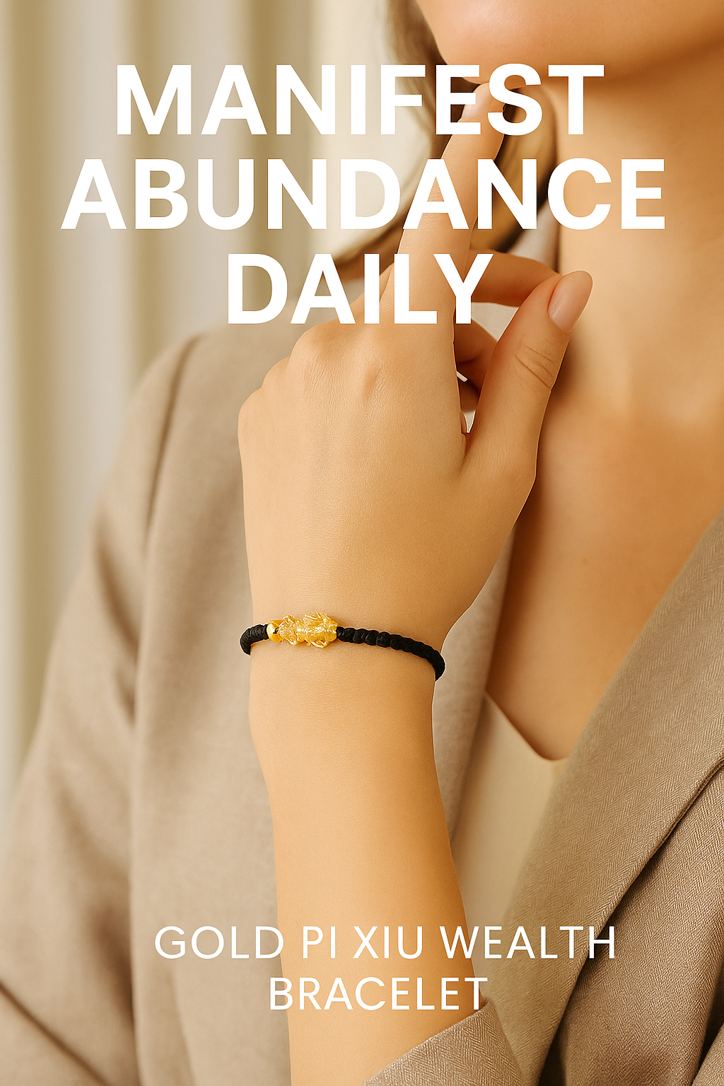 Gold Pi Xiu Wealth Bracelet GOODSPHORIA.COM