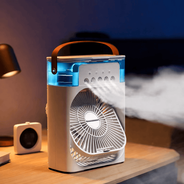Compact Air Cooler | 3-in-1 Evaporative Cooler Fan with Adjustable Speeds | USB Powered for Personal Comfort