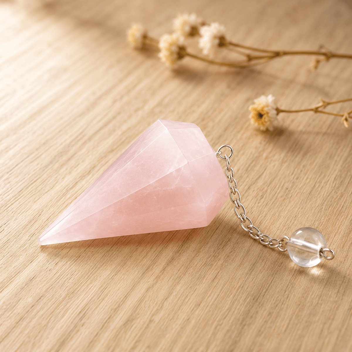 Rose Quartz Pendulum (Creativity and Empathy )