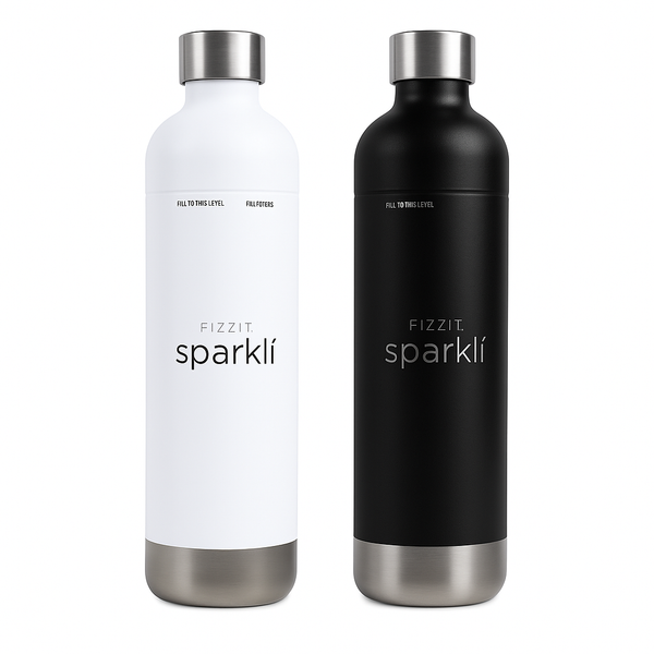 FIZZIT™ Stainless Steel Carbonation Bottle and Water Bottle | Compatible With Philips Carbonation Soda Maker and Aarke Soda Makers, Dishwasher Safe