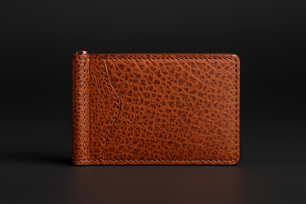 The Maverick Wallet - Slim Bison Leather Money Clip Wallet NAB Leather