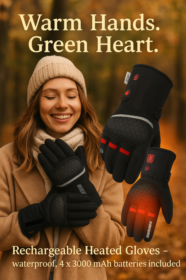 Rechargeable Heated Gloves - Waterproof GOODSPHORIA.COM