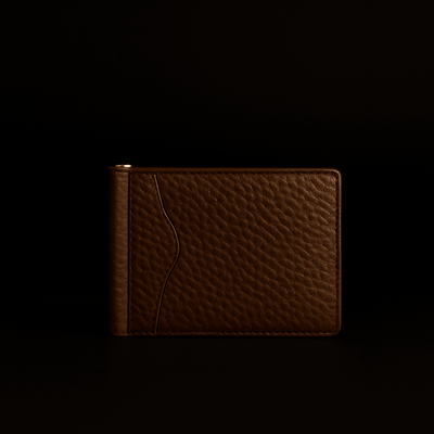 The Maverick Wallet - Slim Bison Leather Money Clip Wallet