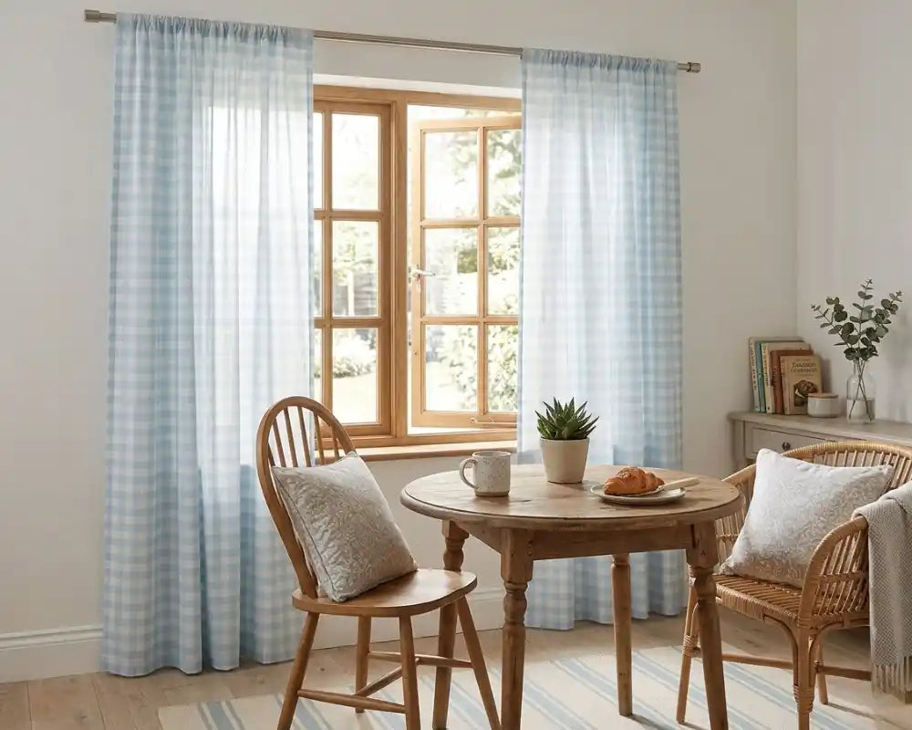 Cotton Buffalo Check Curtains