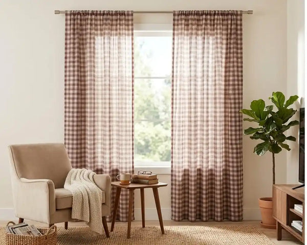 Cotton Buffalo Check Curtains