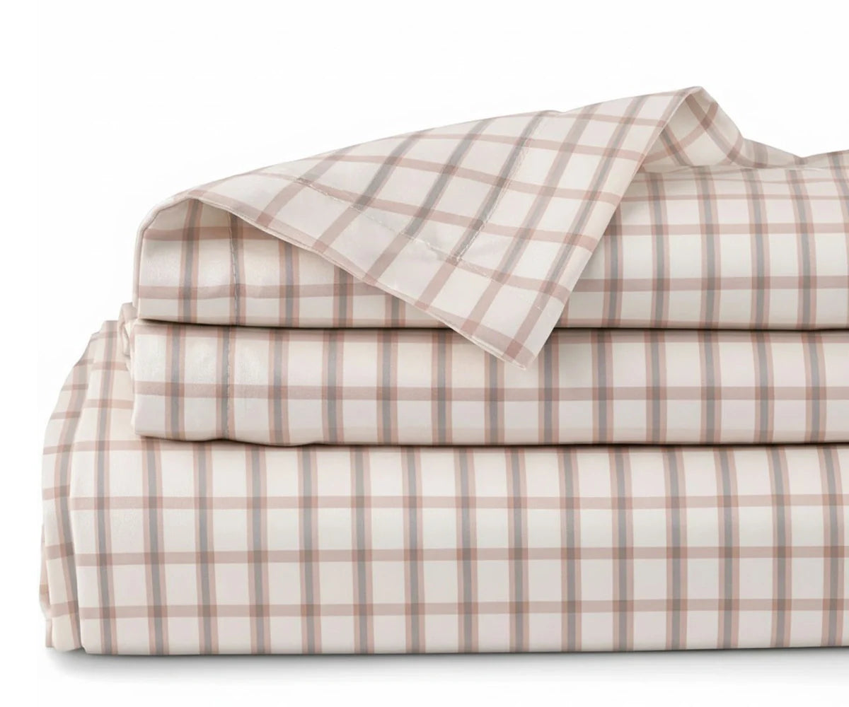 Printed Linen Sheet Set – 100% Linen Bedding