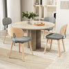 Chenille Fabric Upholstered Wooden Kitchen Chairs Set of 4-Gray