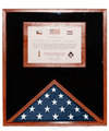 Flag Display Cases with Certificate Holder,Cherry Case
