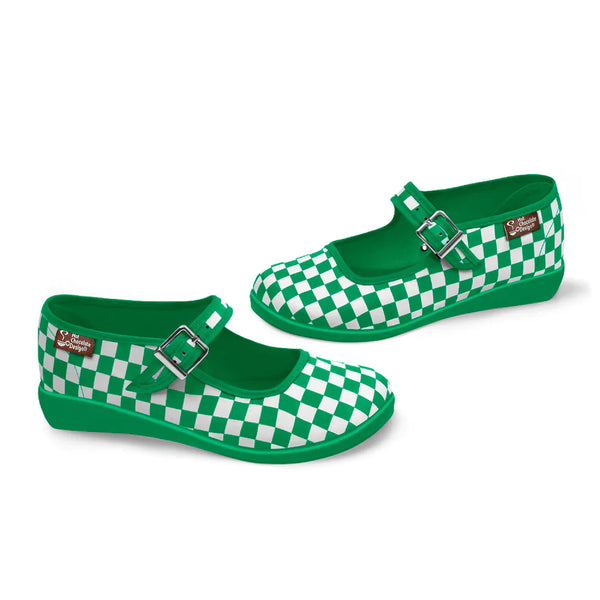Hot Chocolate Design
Chocolaticas® Checkers - Green Mary Jane Flat