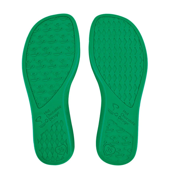 Hot Chocolate Design Checkers - Green Women's Mary Jane Flats