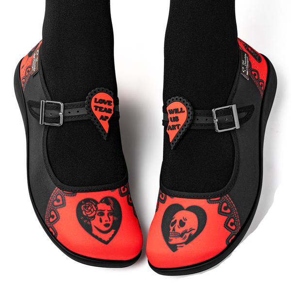 Hot Chocolate Design Love Will Tear Us Apart Mary Jane Flats