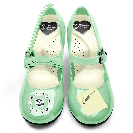 Chocolaticas® Mid Heels CALL ME Mint Women's Mary Jane Pump