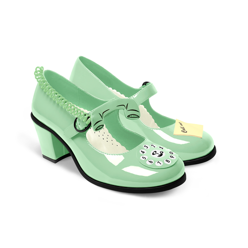 Chocolaticas® Mid Heels CALL ME Mint Women's Mary Jane Pump