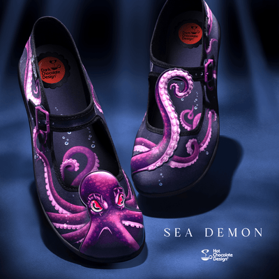 Sea Demon Vegan Mary Jane Flats – Women