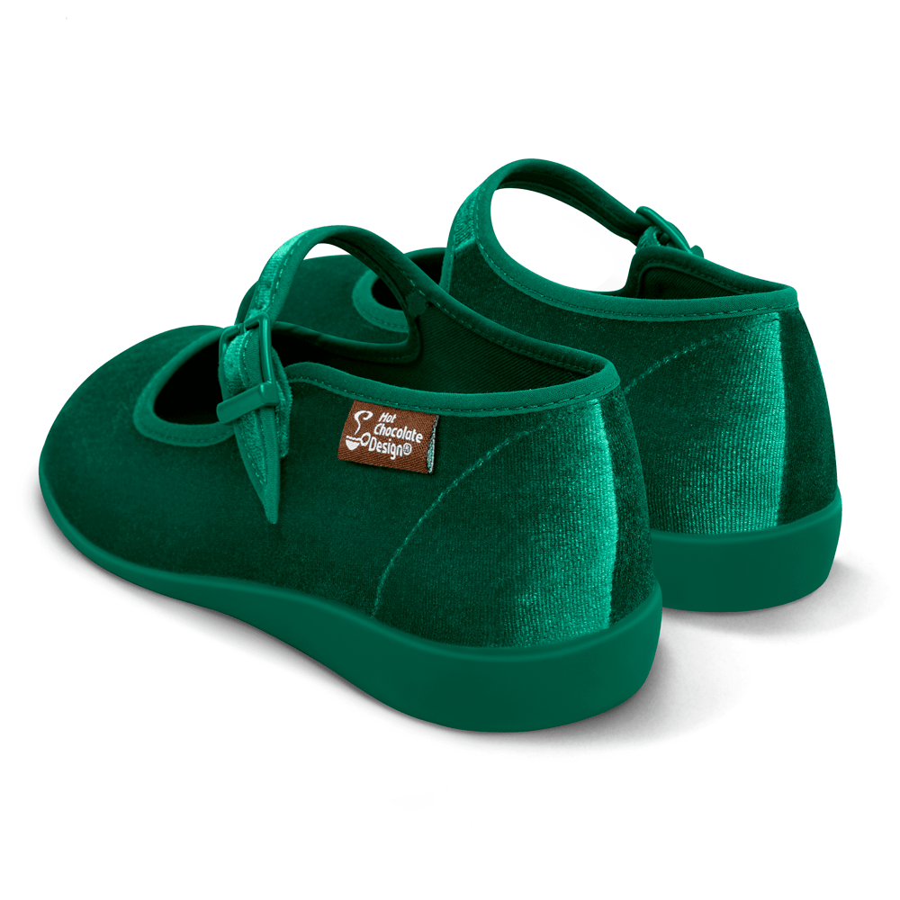 Hot Chocolate Design Absinthe Velvet Women's Mary Jane Flat