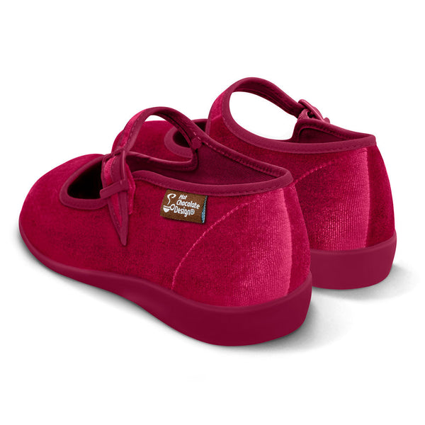 Hot Chocolate Design Red Wine Women's Mary Jane Flats