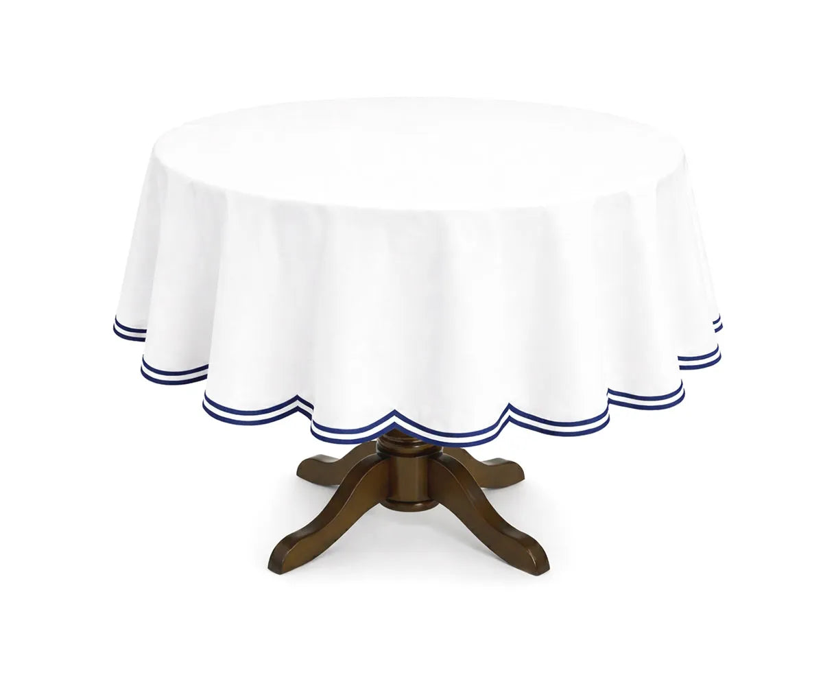 White Round Tablecloth