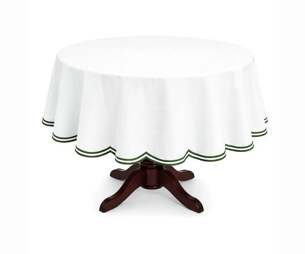 White Round Tablecloth