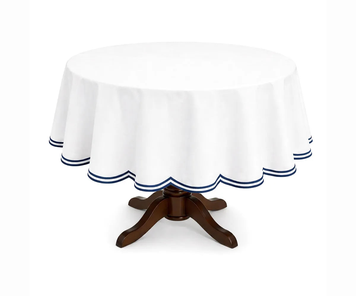 White Round Tablecloth