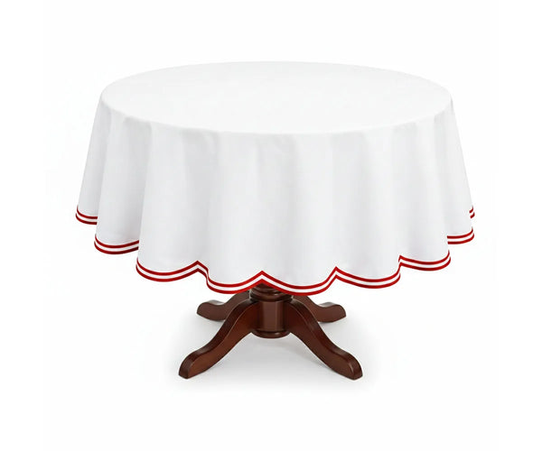 White Round Tablecloth
