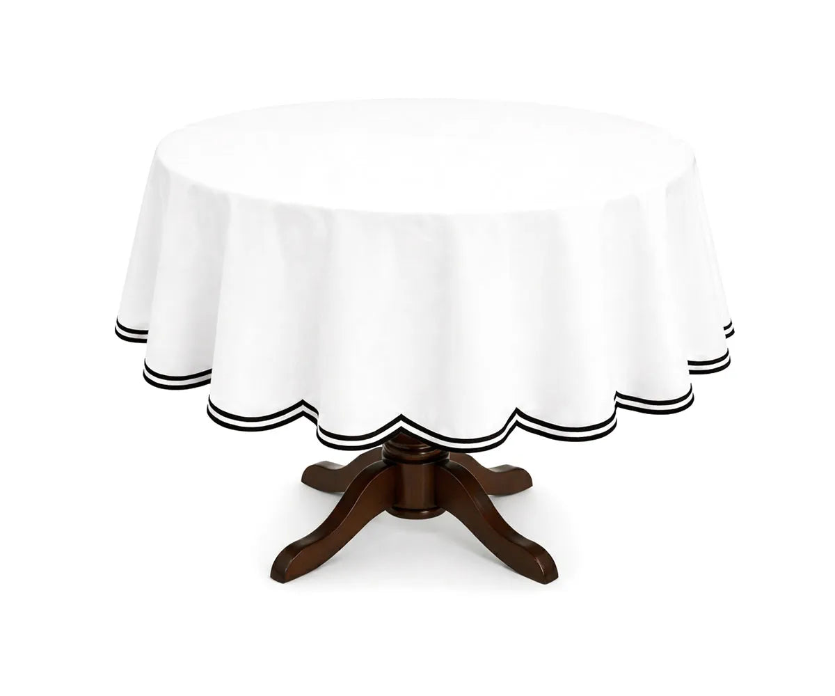 White Round Tablecloth