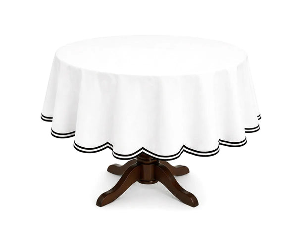 White Round Tablecloth