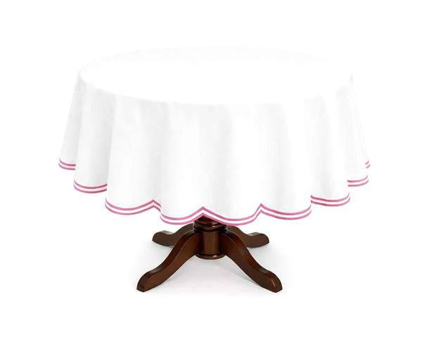 White Round Tablecloth